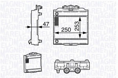MAGNETI MARELLI 350213139200 -  Радиатор, охлаждение двигателя